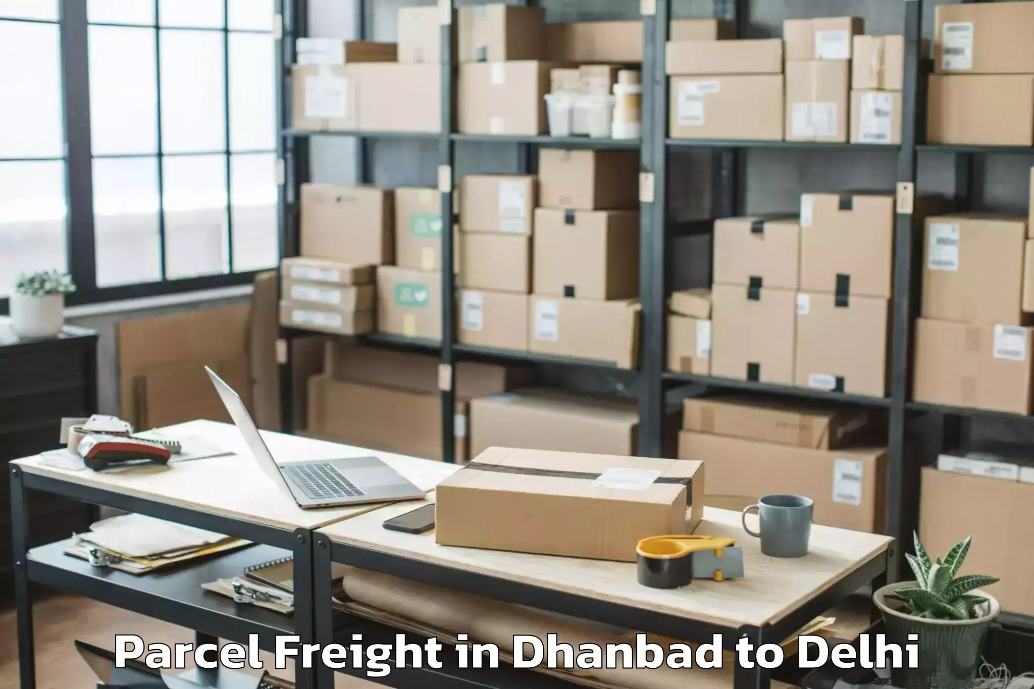 Dhanbad to Burari Parcel Freight Booking